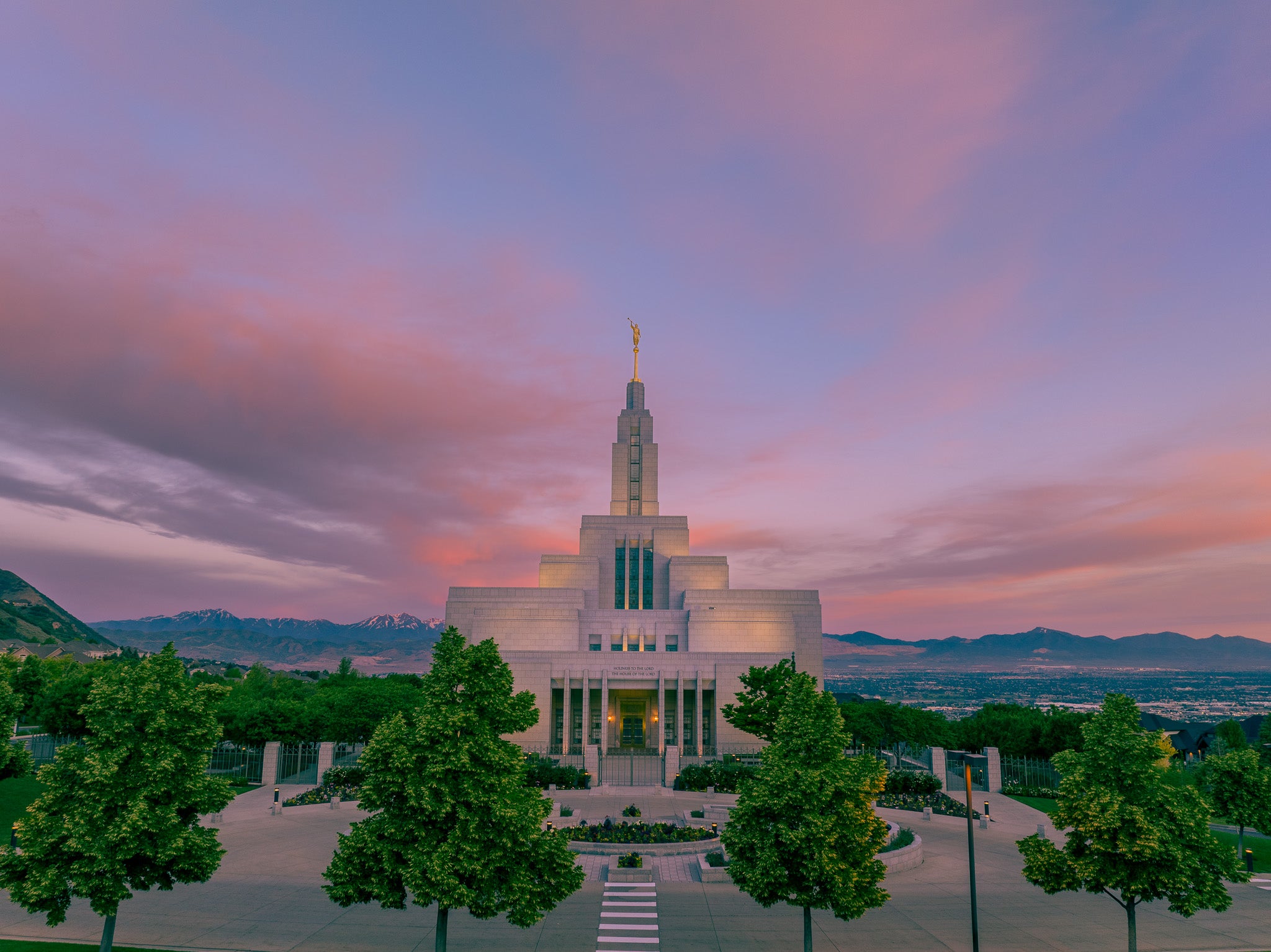 Celestial Glow: Draper Utah Temple at Twilight