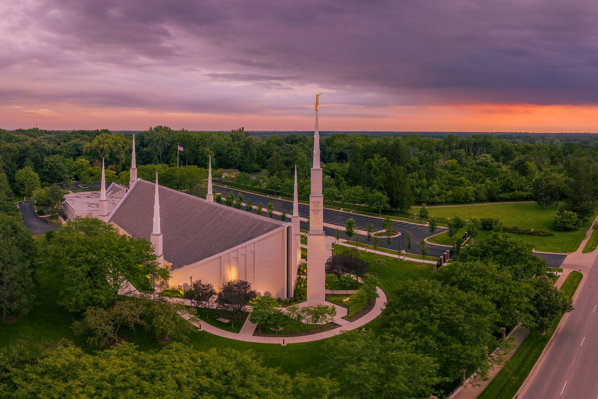 Chicago Illinois Temple: A Sanctuary at Sunset