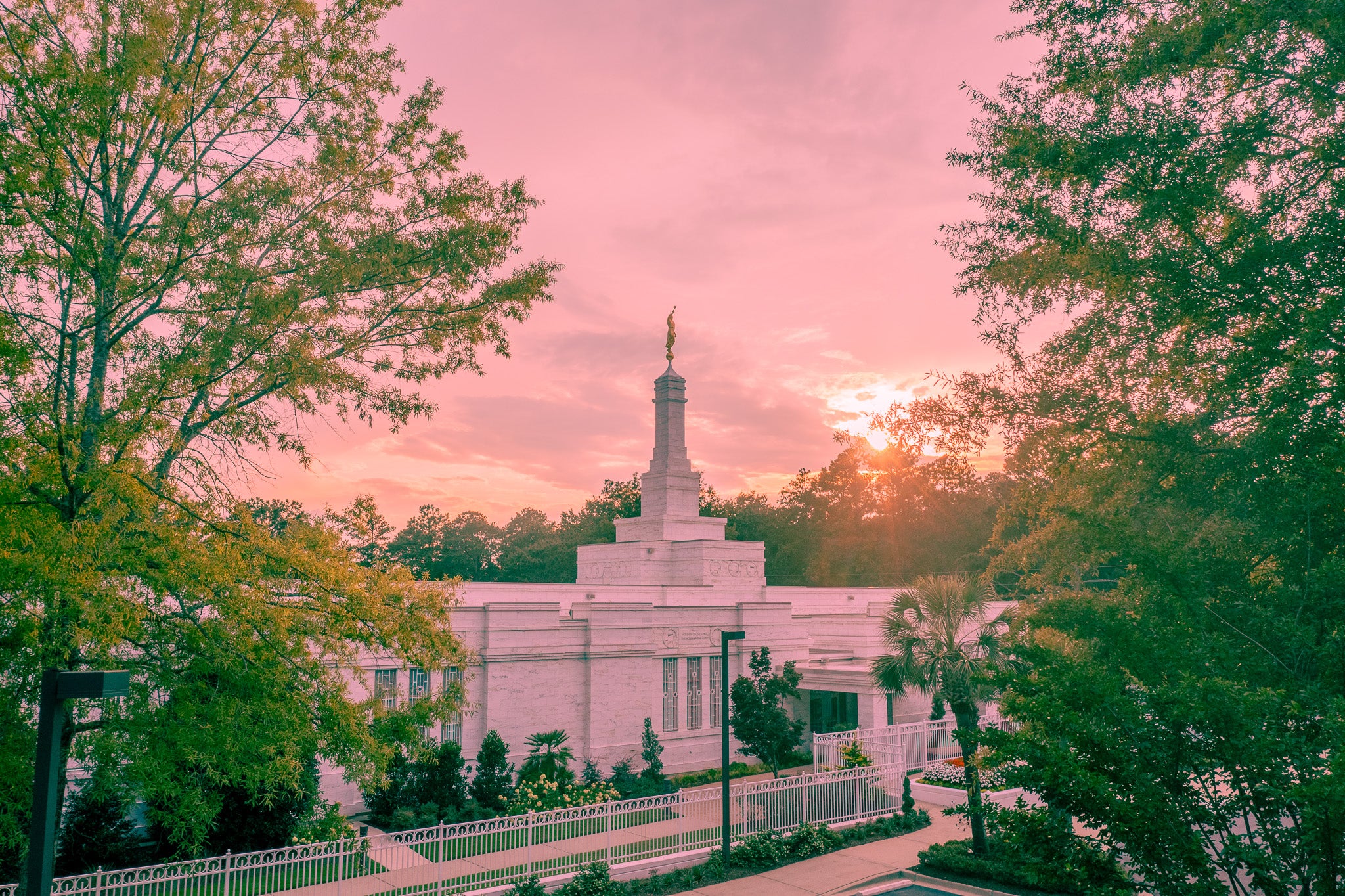 Morning Light: Columbia South Carolina Temple at Sunrise