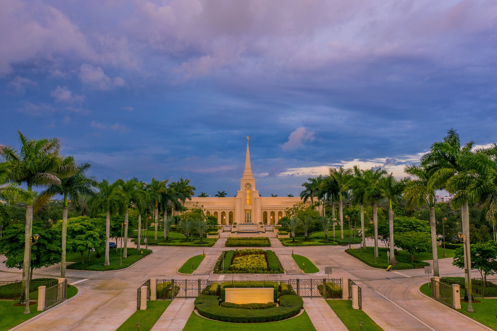 A House of Light: The Fort Lauderdale Temple at Twilight