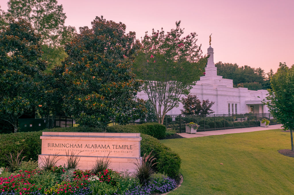 Sacred Stillness: The Birmingham Alabama Temple at Sunset