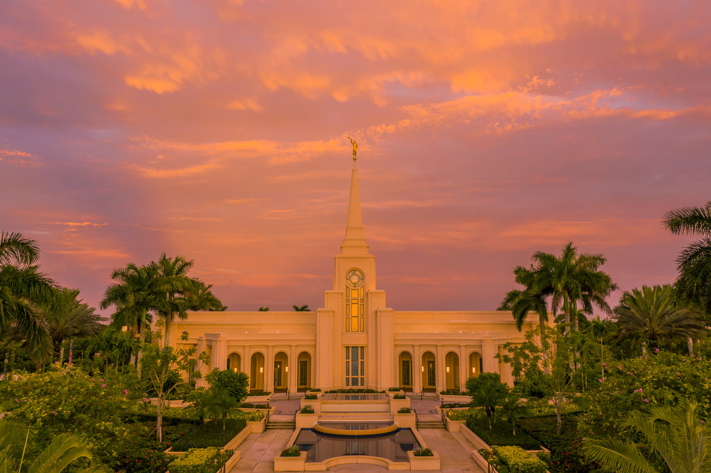 Eternal Light: The Fort Lauderdale Temple Beneath a Celestial Sky