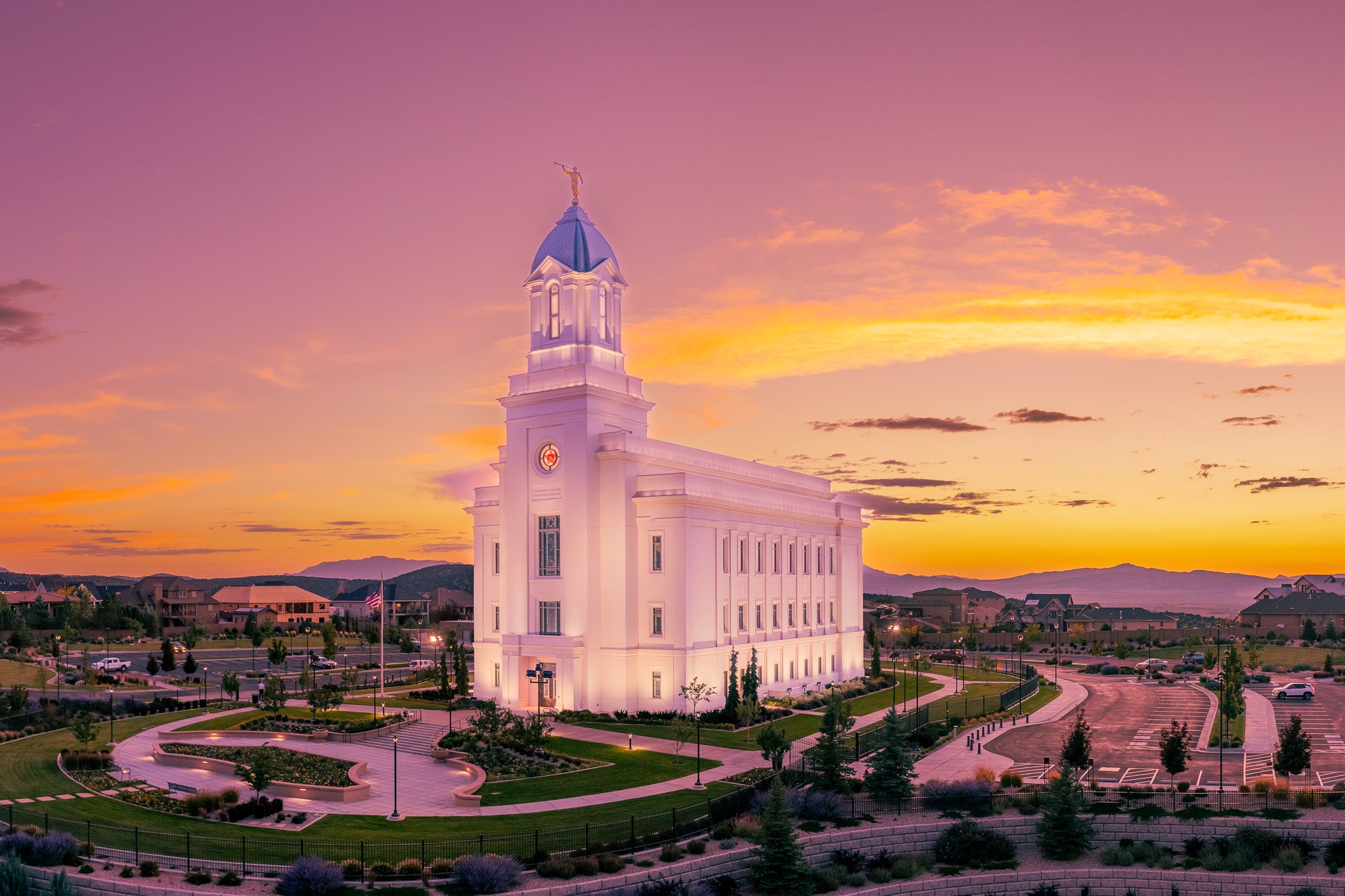 Twilight Serenity at Cedar City Temple
