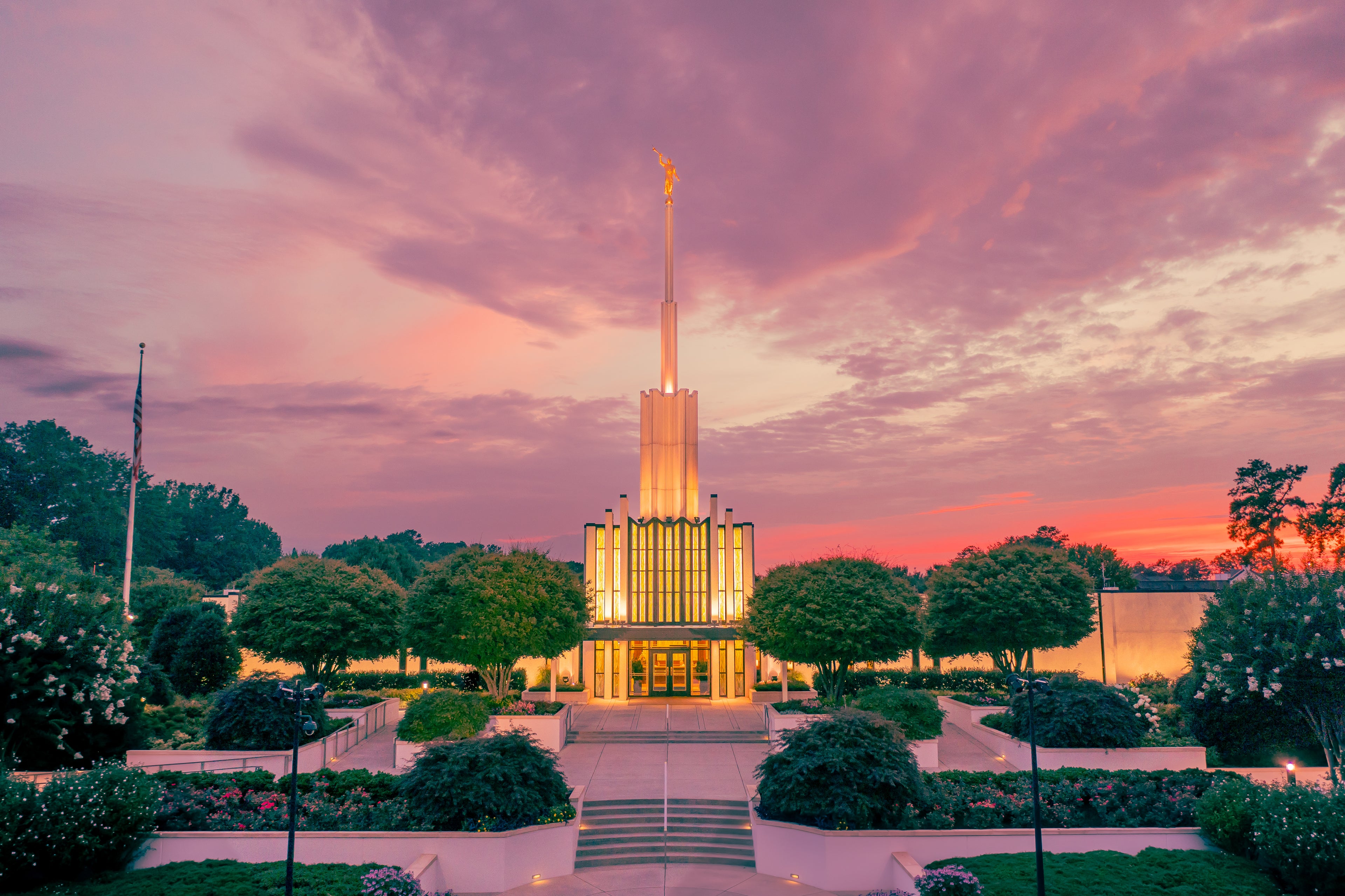 Sacred Twilight: The Atlanta Georgia Temple at Sunset