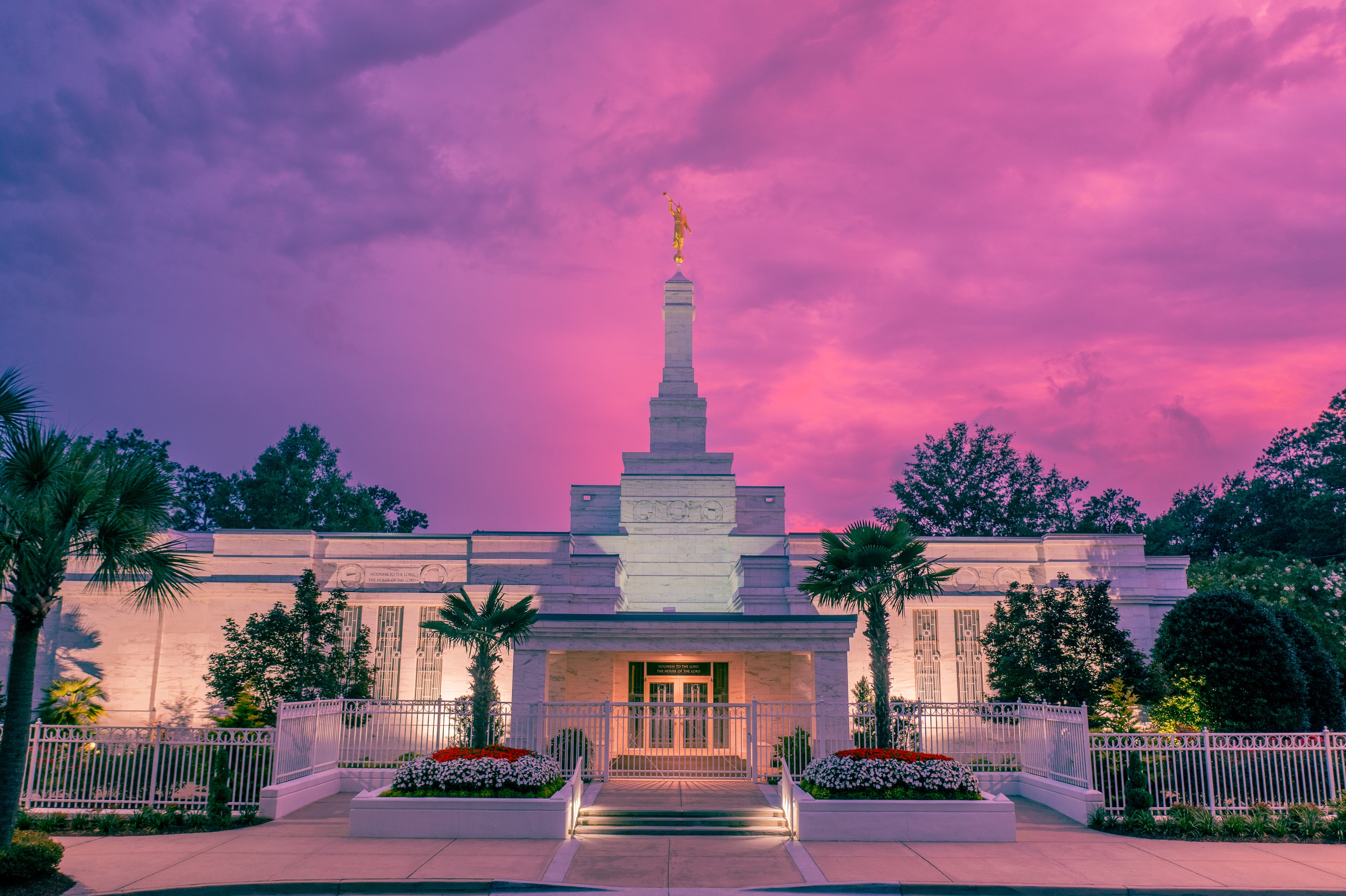 Sanctuary at Sunset: Columbia South Carolina Temple