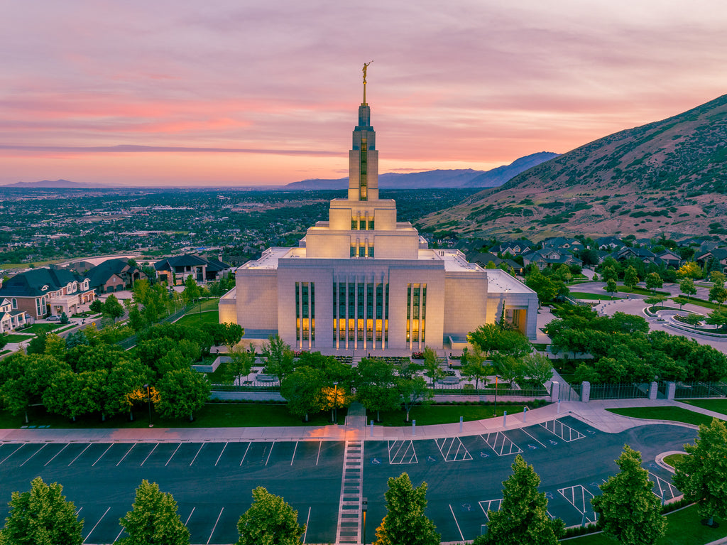 Evening Light: Draper Utah Temple at Sunset