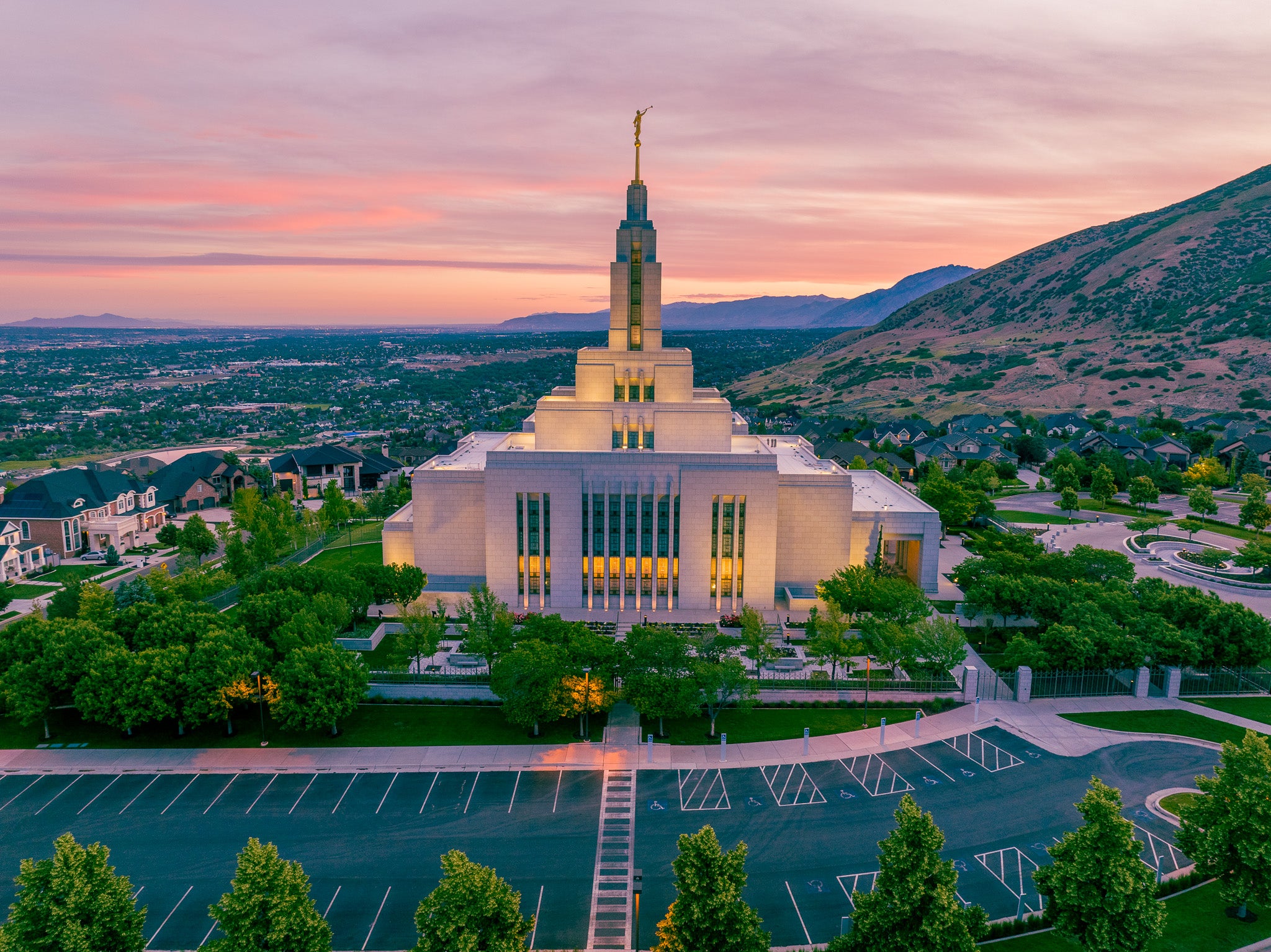 Evening Light: Draper Utah Temple at Sunset