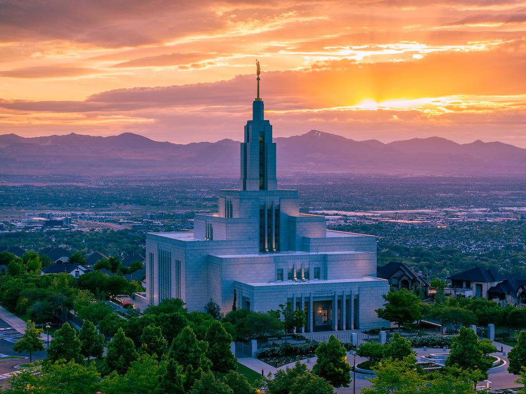Temple of Light: Draper Utah Temple at Sunrise
