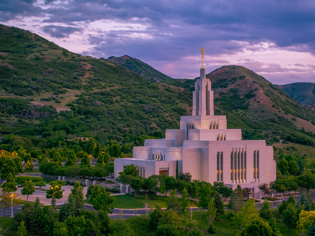 Sanctuary in the Hills: Draper Utah Temple at Dusk