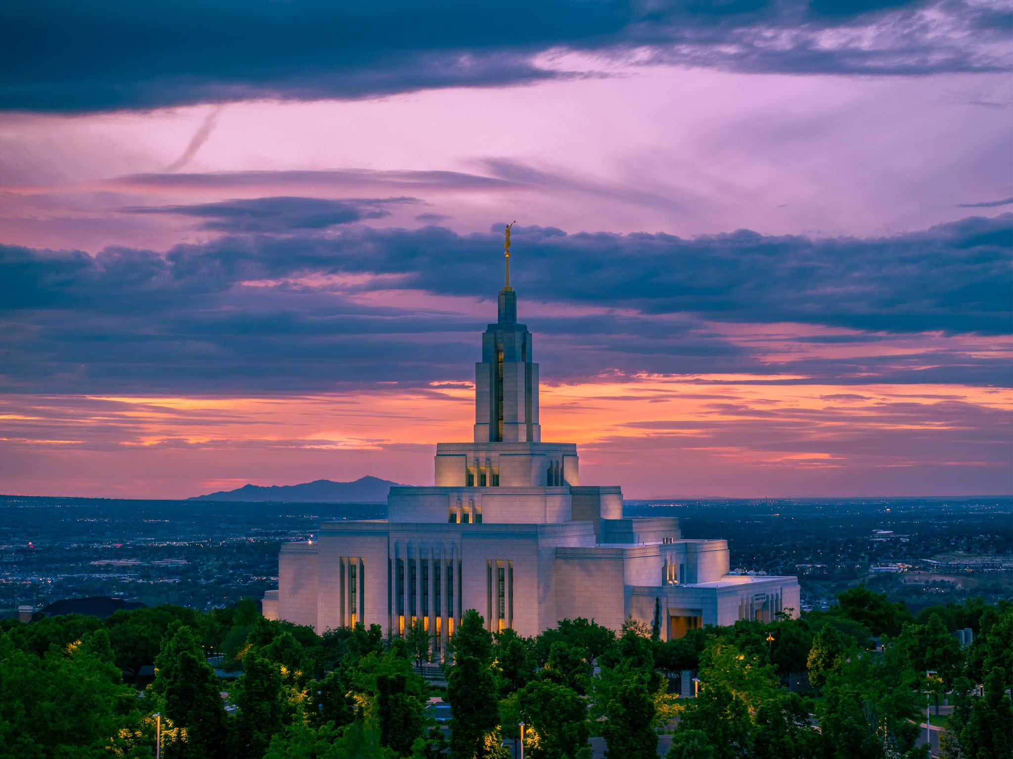 Temple of Light: Draper Utah Temple at Twilight